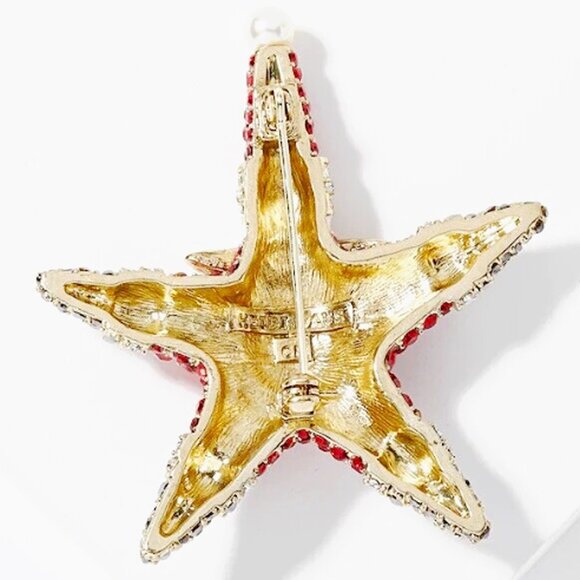 Heidi Daus SANTA STAR Crystal Santa Claus Christmas Holiday Pin Brooch Necklace - Picture 12 of 12